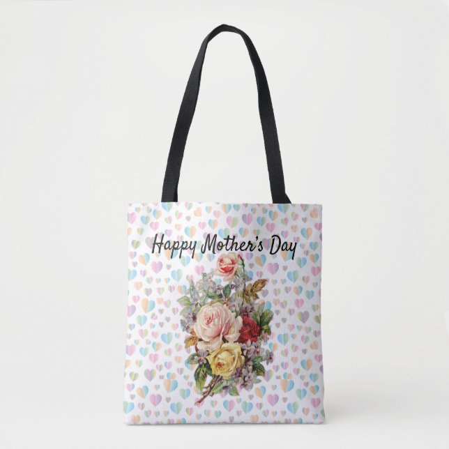 Muttertags-Design Florale Elegante Tasche (Vorderseite)