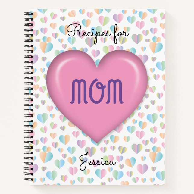 Muttertags Design florales Elegantes Notebook Notizbuch (Vorderseite)