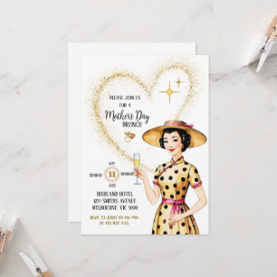 Muttertags-Einladung - Asiatische Dame mit Hut Einladung