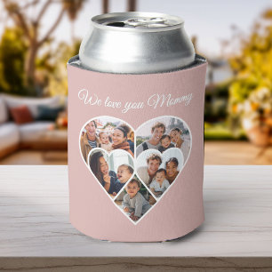 Muttertags-Foto-Collage Herz Familienbild Dosenkühler