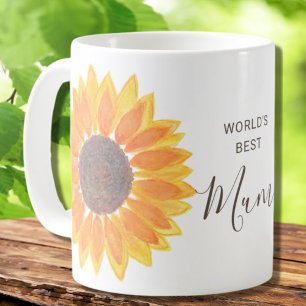 Muttertags-Gelbe Sonnenblume Beste Mutter der Welt Kaffeetasse
