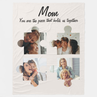 Muttertags-Geschenk für Mama - 4 Fotos Fleecedecke