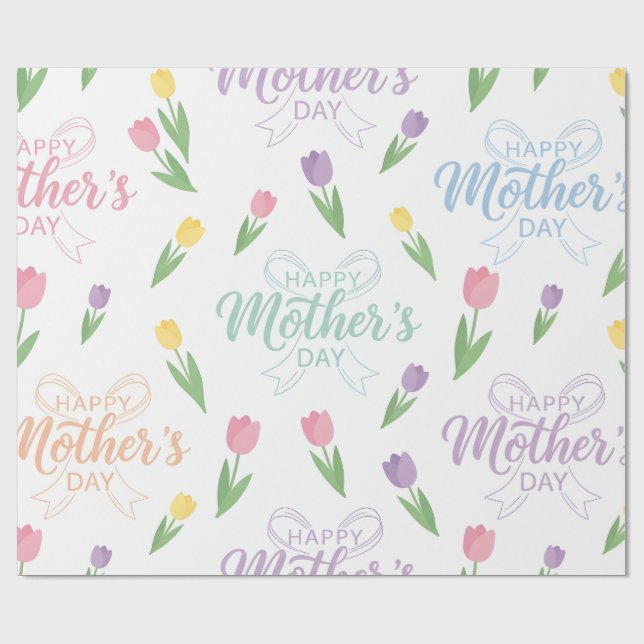 Muttertags-Geschenkpapier - Glückliches Muttertags Geschenkpapier (Flach)