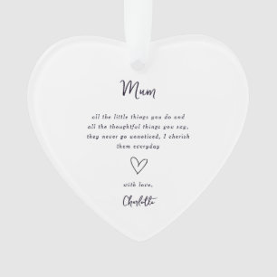 Muttertags-Herz-Andenken-Ornament Ornament