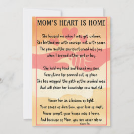 Muttertags Herz ist Zuhause Flat Holiday Card Feiertagskarte