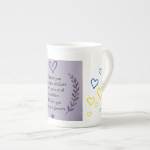 Muttertags-Herzmuster-Tasse Prozellantasse