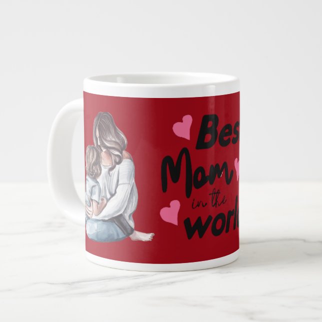 Muttertags-Kaffeetasse Jumbo-Tasse (Vorderseite Links)
