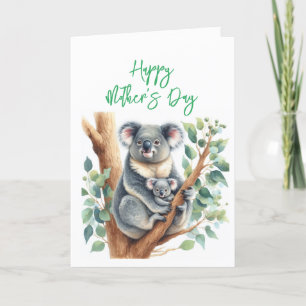 Muttertags-Koala-Grußkarte Dankeskarte