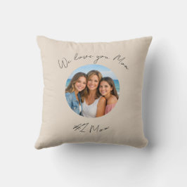 Muttertags-Mama-Foto-Text-Wurfkissen Beige Kissen