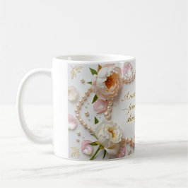 Muttertags-Perle und Pfingstrosen Inspirierender S Kaffeetasse