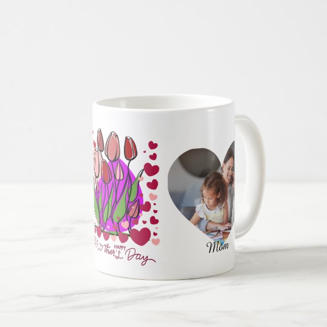 MUTTERTAGS-SPEZIALGESCHENK PERSONALISIERTE KAFFEET KAFFEETASSE (VorderseiteRechts)