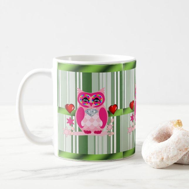 Muttertags-Tassen Eule Kaffeetasse (Mit Donut)