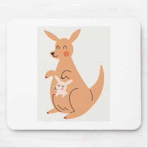 Muttertags-Thema süßes Känguru-Design Mousepad