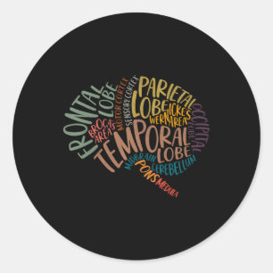 Muttertagsanatomie des Gehirns Nurse Gehirn Anatom Runder Aufkleber