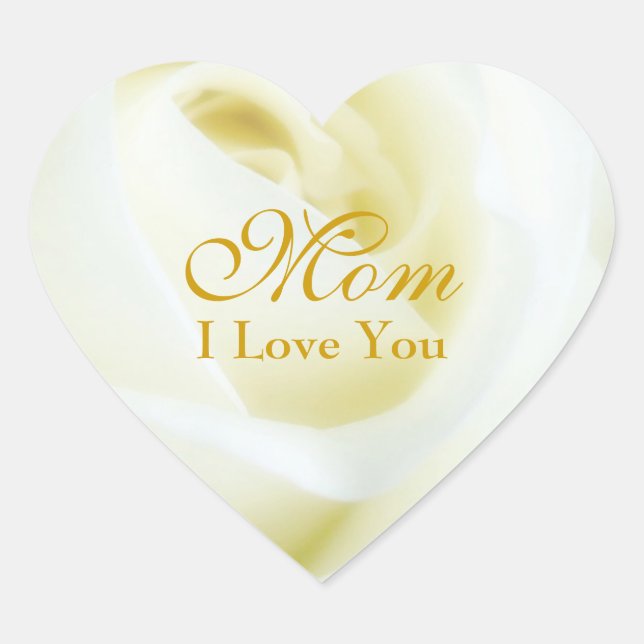 Muttertagsaufkleber Herz-Aufkleber (Vorderseite)