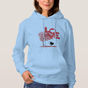 Muttertagsbaum und Vogel Hoodie - Liebe