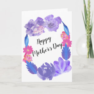 Muttertagsblume Blau Blumiges Kundendesign Karte