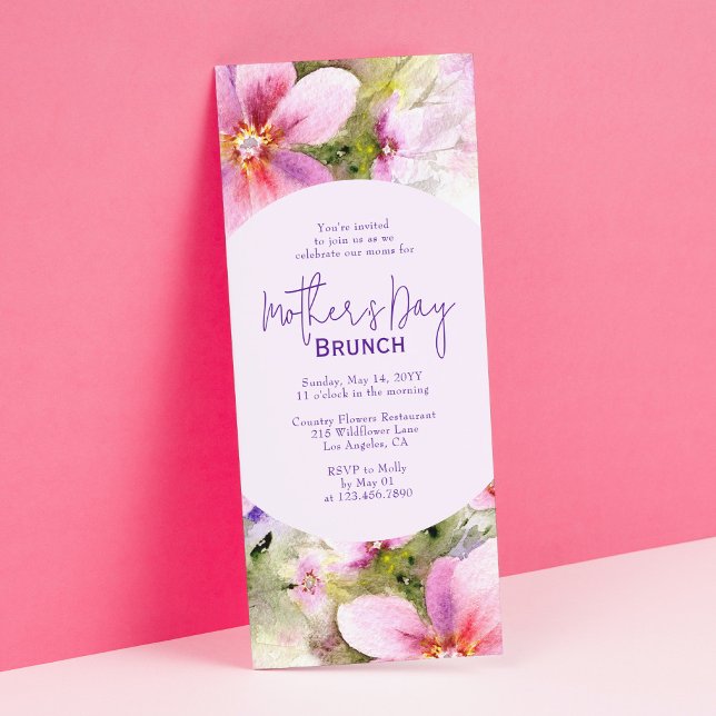 Muttertagsbrunch Elegante Blume Einladung (Von Creator hochgeladen)