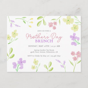 Muttertagsbrunch Weichflora Pastell Postkarte