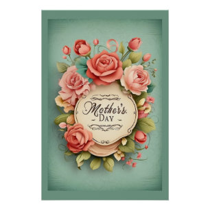 Muttertagsdesign für Rose Poster