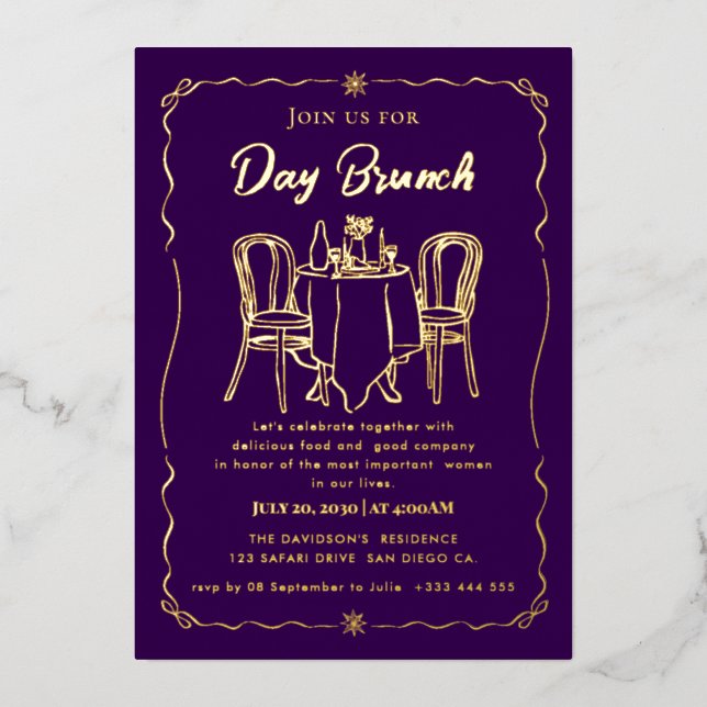 Muttertagsessen Folieneinladung (Vorderseite)