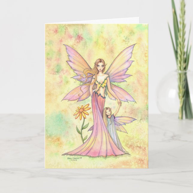 Muttertagsfairy Fantasy Art Karte (Vorderseite)