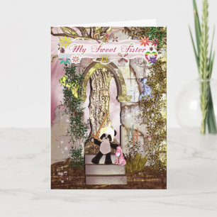 Muttertagsfantasie. Es gibt Drachen Schwester Karte