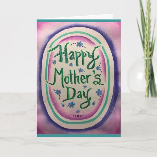 Muttertagsfarbe II Dankeskarte (Vorderseite)