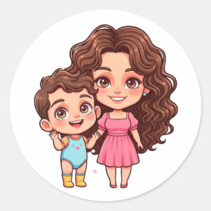 Muttertagsfeier Runder Aufkleber