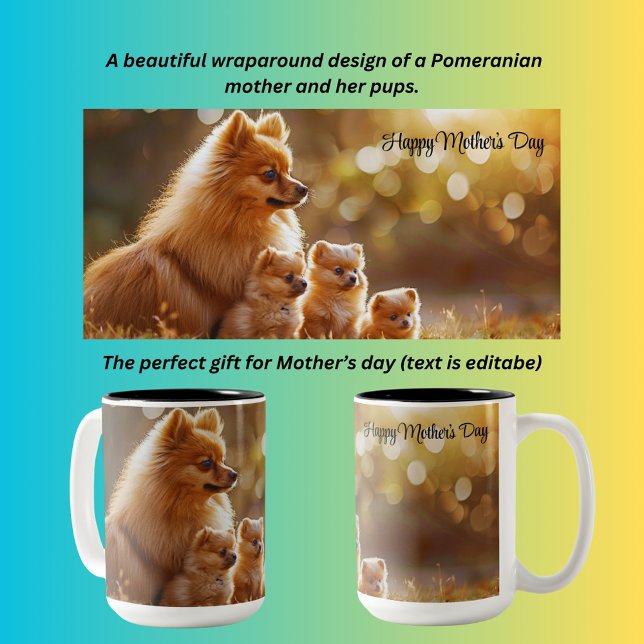 Muttertagsfisch Zweifarbige Tasse (Von Creator hochgeladen)