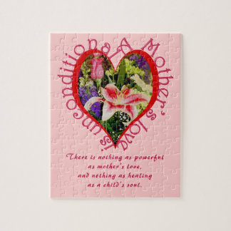 Muttertagsflorale Liebe bedingungsloses Gedicht Kl Puzzle