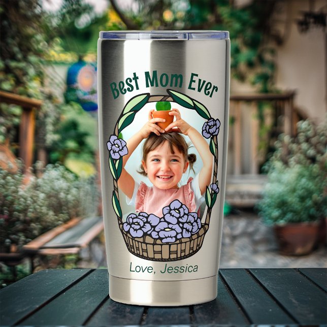 Muttertagsflorales Foto Thermobecher (Von Creator hochgeladen)