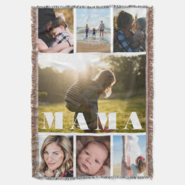 Muttertagsfoto Collage Mama Decke