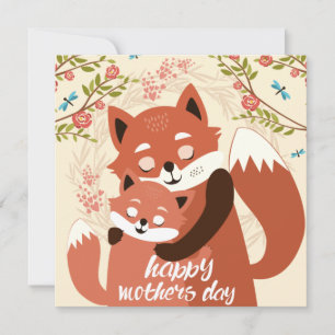 Muttertagsfüchse Feiertagskarte
