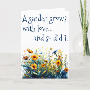 Muttertagsgarten wächst mit Liebe Card Feiertagskarte