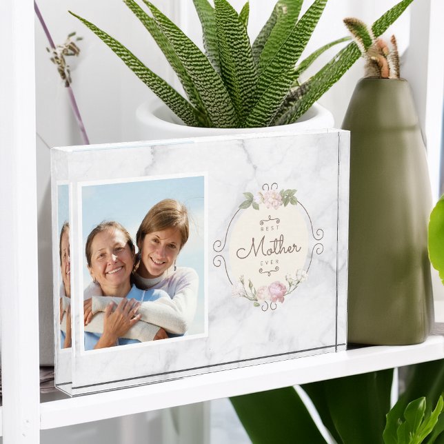 Muttertagsgebet der besten Mutter aller Zeiten Fotoblock (Mother's Day Keepsake Best Mother Ever Photo Block)