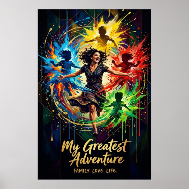 Muttertagsgeschenk — Afrikanische Königin Florale  Poster (Vorne)