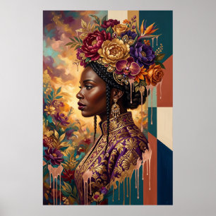 Muttertagsgeschenk — Afrikanische Königin Florale Poster