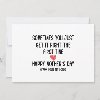 Muttertagsgeschenk aus dem ersten Geborenen Gesche Einladung