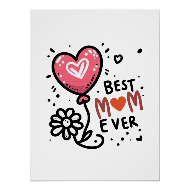 Muttertagsgeschenk | Beste Mama je Poster (Vorderseite)