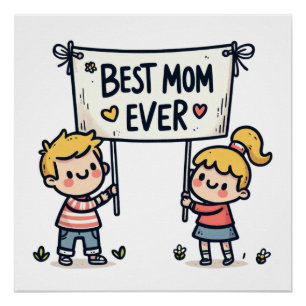 Muttertagsgeschenk Beste Mama je Poster