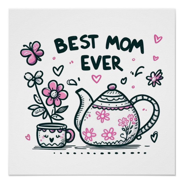 Muttertagsgeschenk | Beste Mama je Poster (Vorderseite)