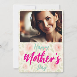 Muttertagsgeschenk Blumenkarte Foto Feiertagskarte