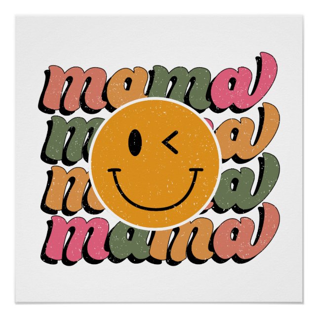 Muttertagsgeschenk | Frohe Mama Poster (Vorderseite)