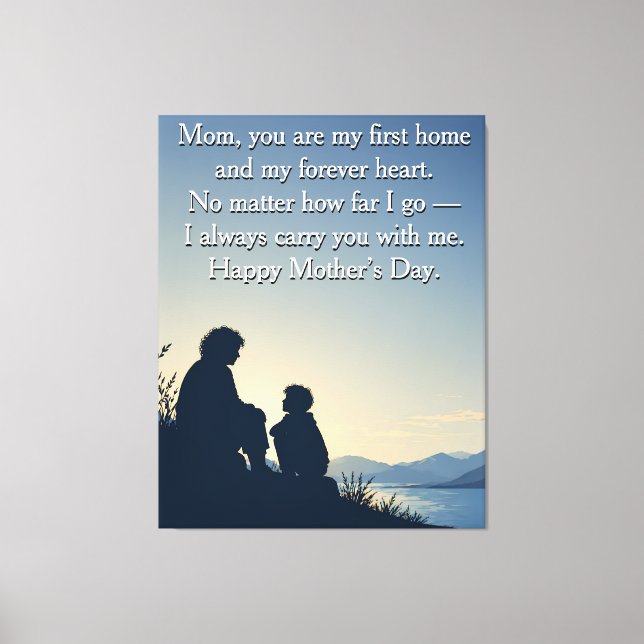 Muttertagsgeschenk für Mama Liebeszitat Leinwand (Vorderseite)