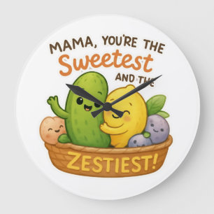 Muttertagsgeschenk für Mama Lustige Süße Mama Große Wanduhr