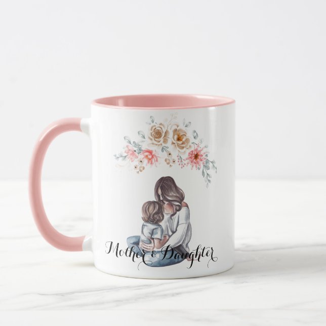 Muttertagsgeschenk für Mama, Personalisierte Mama  Tasse (Links)