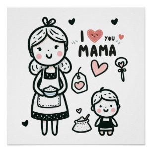 Muttertagsgeschenk I Liebe You Mama Poster