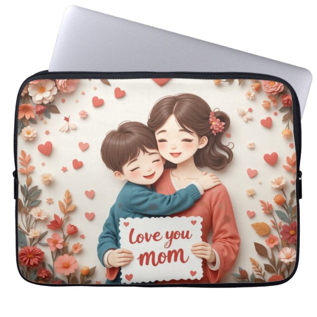 Muttertagsgeschenk Laptopschutzhülle (Vorderseite)