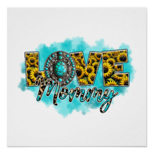 Muttertagsgeschenk Liebe Floral Mommy Poster